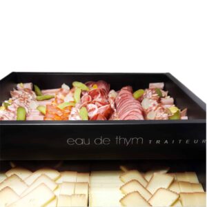 Coffret de charcuteries et fromages découpés de Eau de thym pour un événement professionnel à Montpellier