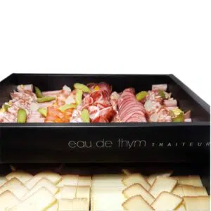 Coffret de charcuteries et fromages découpés de Eau de thym pour un événement professionnel à Montpellier